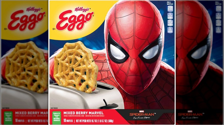 Eggo Spider-Man mixed berry waffles packaging