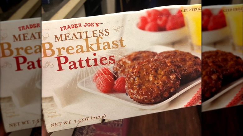 Trader Joe's meatless breakfast patties packaging