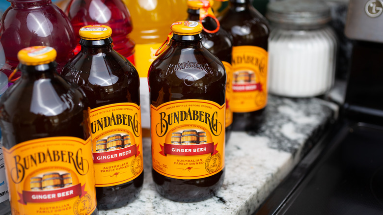 Bottles of Bundaberg ginger beer