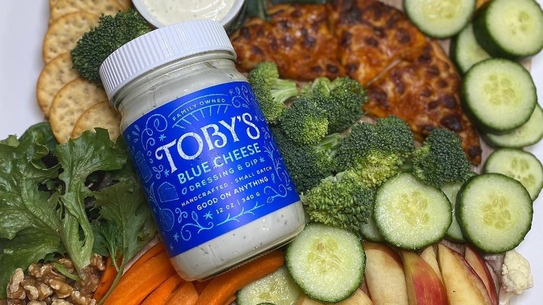Toby's blue cheese with veggies