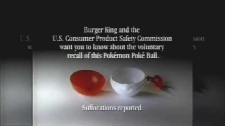 Burger King Pokeball warning advert