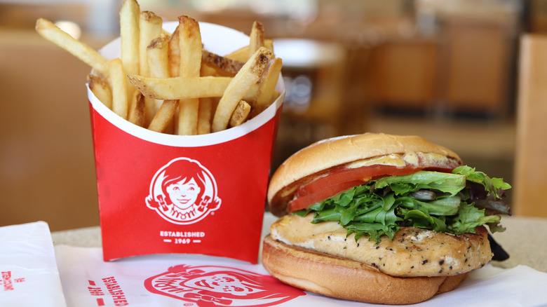 Wendy's fries and chicken sandwich