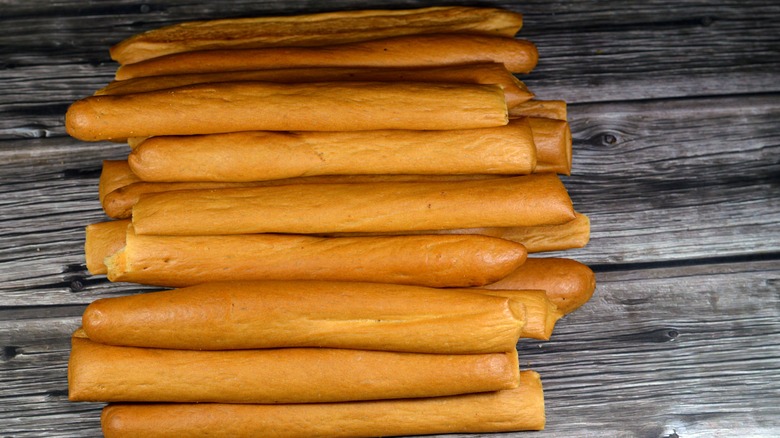 Pile of breadsticks