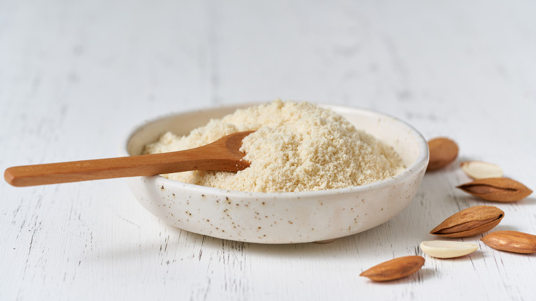 Almond flour in a bowl