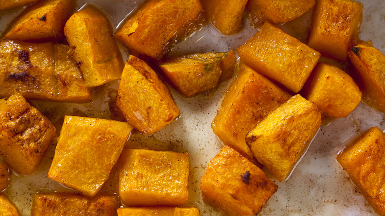 chopped roasted pumpkin