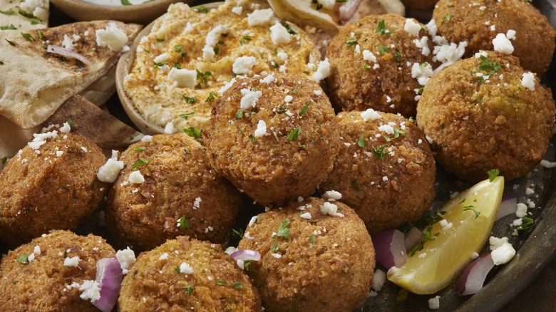 falafel and hummus