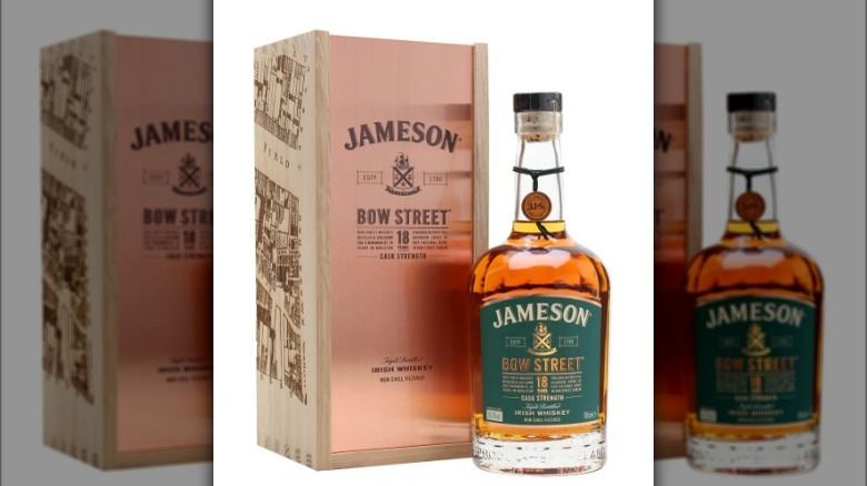 Bottle of Jameson Bow Street 18 Year Old Cask Strength whiskey 