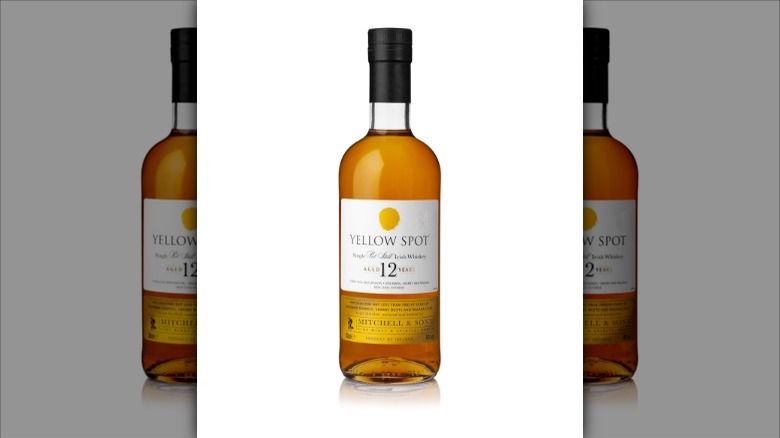 Bottle of Yellow Spot 12 Year Old Irish whiskey