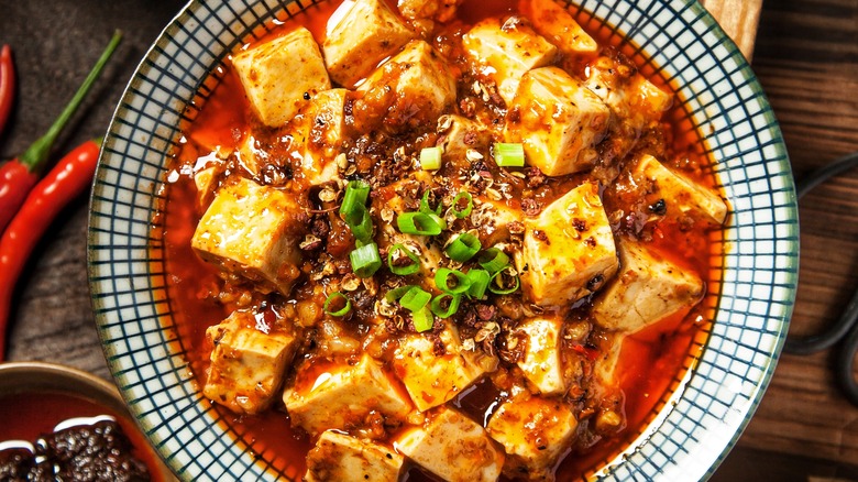 Mapo tofu on a plate