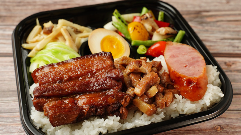 Pork belly bento box