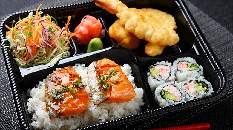 Salmon bento box