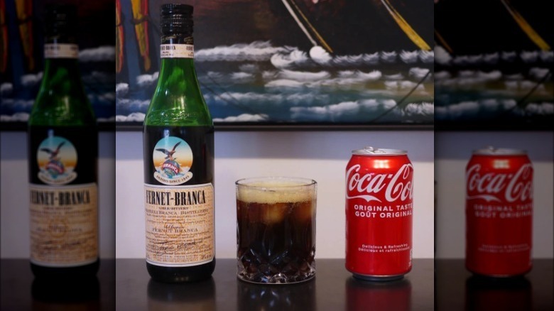 Fernet, Coke, and Fernando cocktail