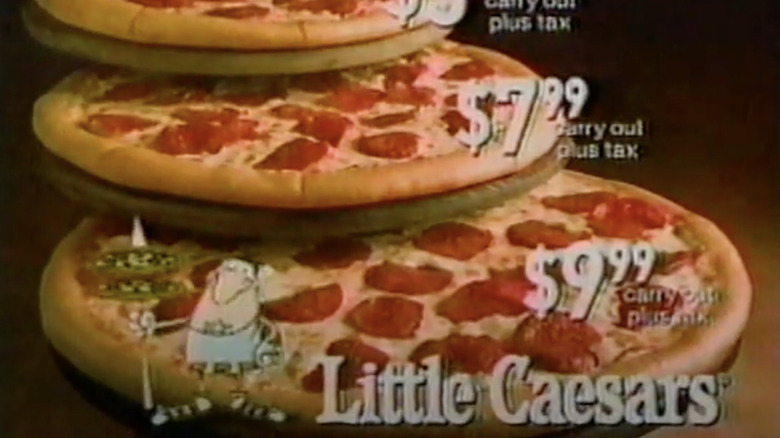 Little Caesars pizza sizes ad