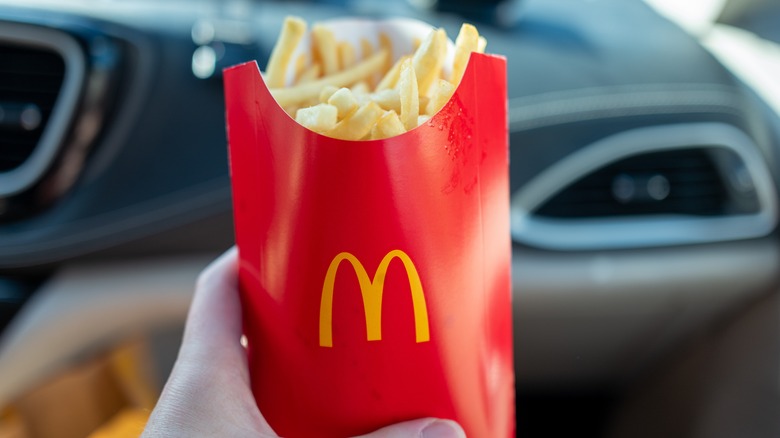 Container of McDonald's french fries