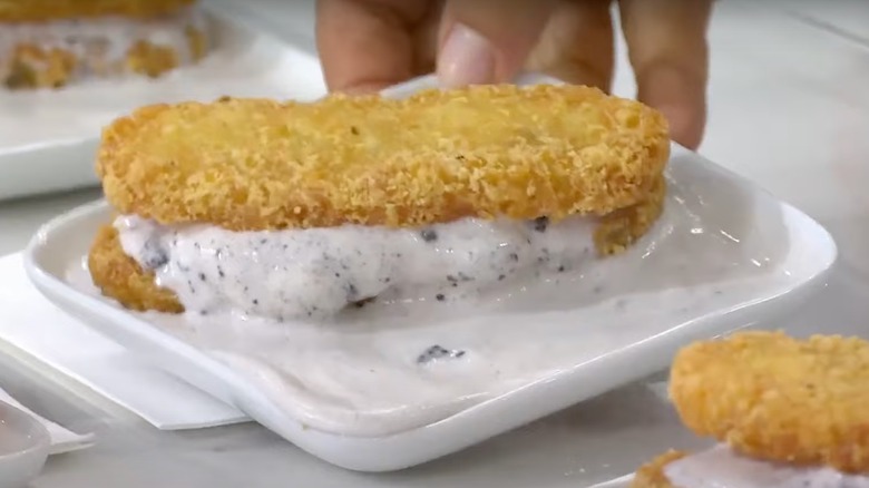 McDonald's hash brown ice cream sandwich