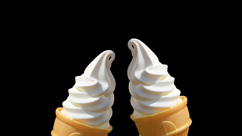 Two vanilla soft serve cones