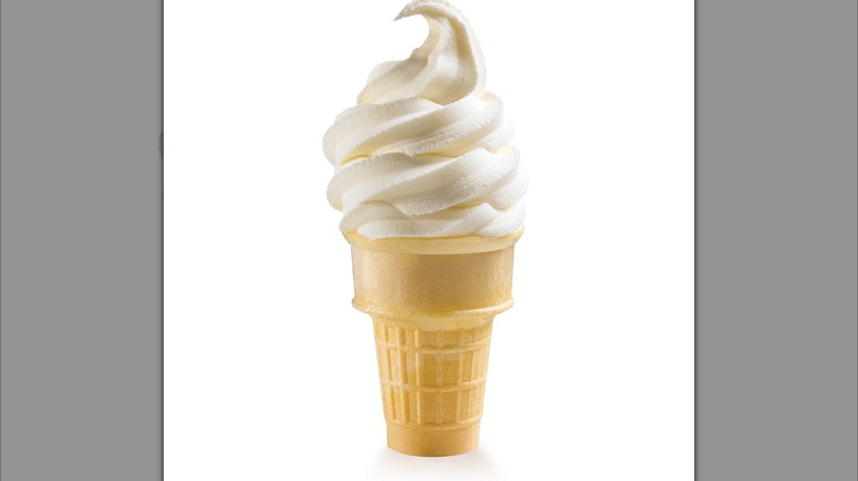 Vanilla ice cream cone