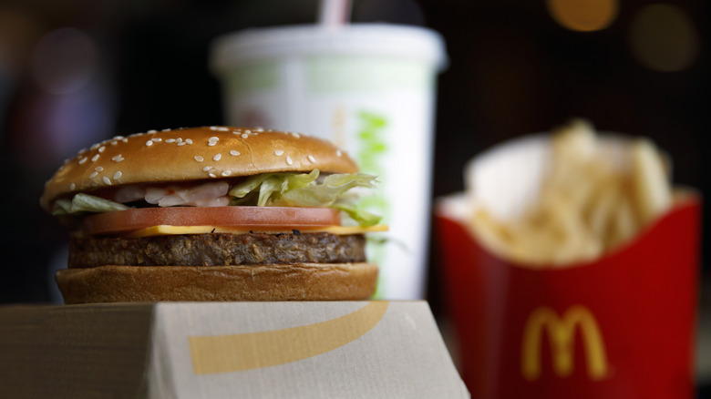 Mcdonald's plant burger with tomato