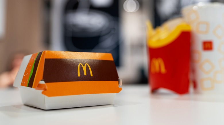 Mcdonald's box on table