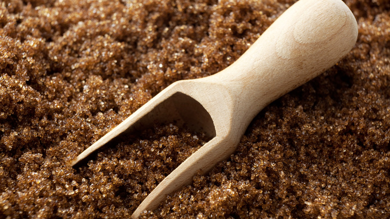 brown sugar with scoop