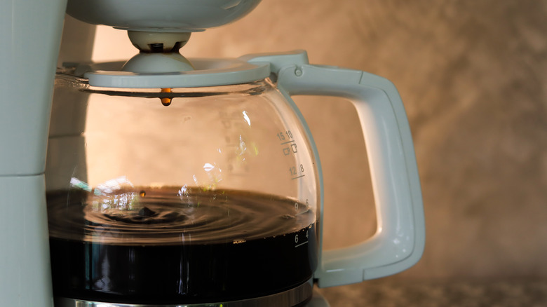 coffee dripping into carafe