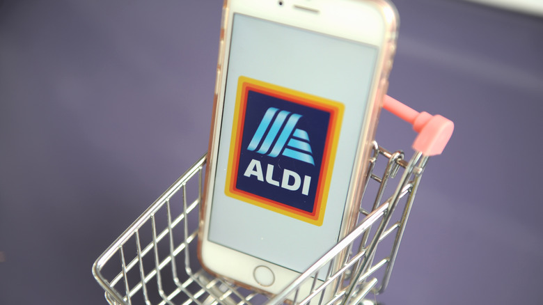 Aldi logo on phone