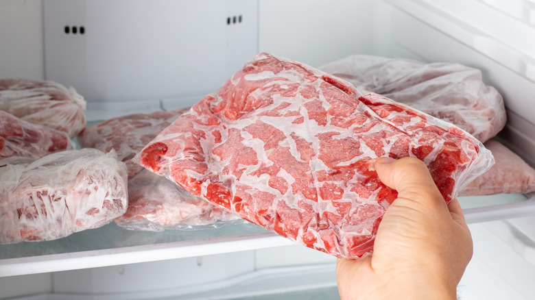 packed frozen beef portions 