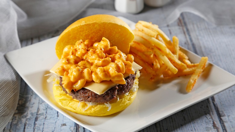 Mac and cheese burger