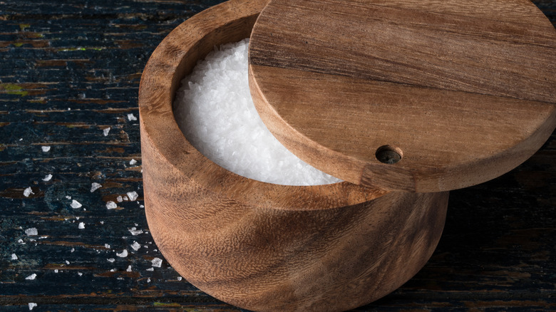 Kosher salt in salt box