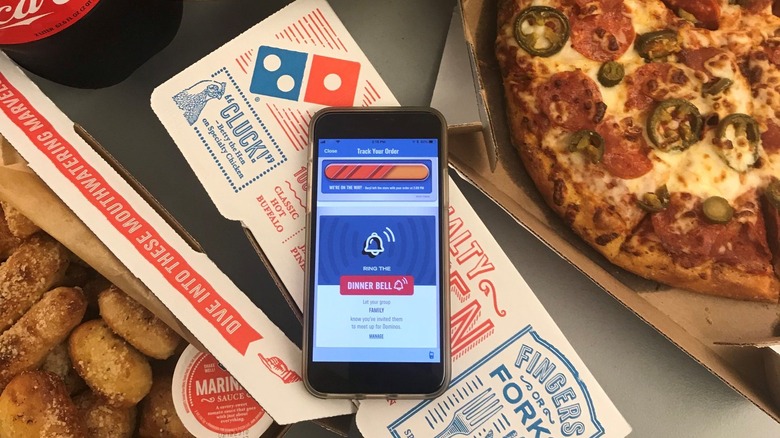 Domino's pizza tracker on phone