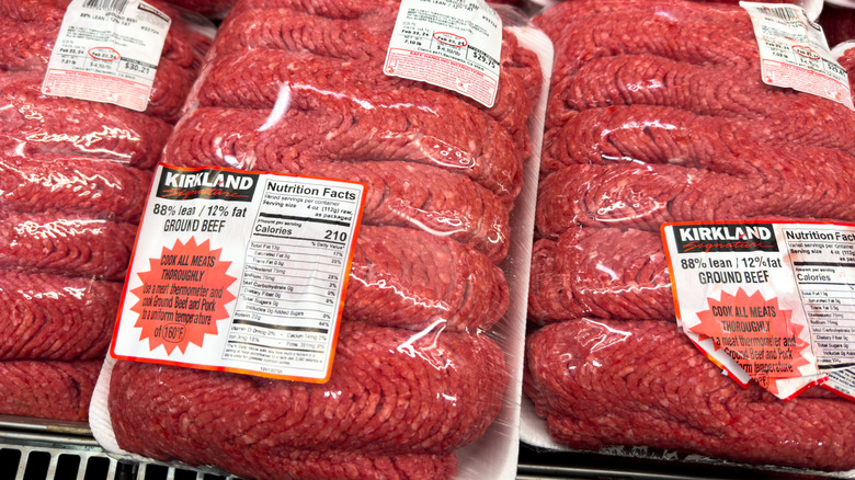 Packs of Kirkland Signature ground beef