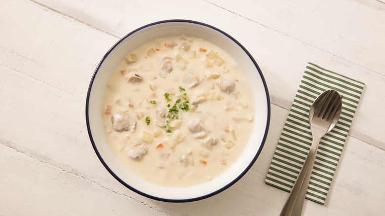 New England clam chowder