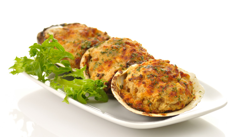 Plate of stuffed clams