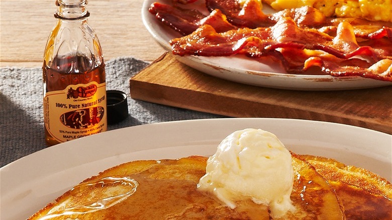 Breakfast foods on table