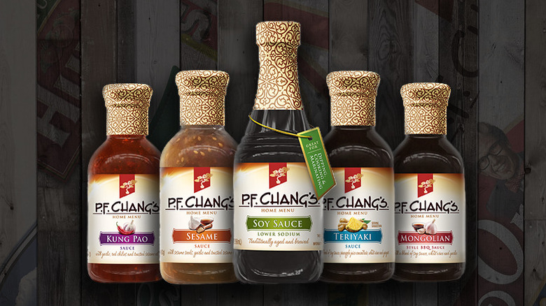 Bottles of P.F. Chang's sauces