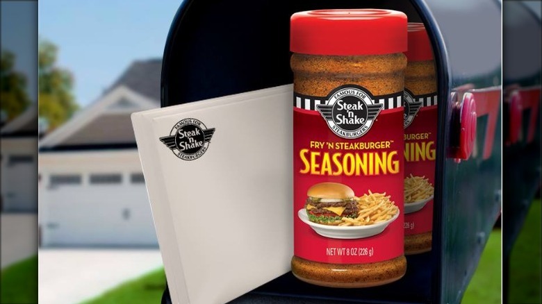 Steak 'n Shake seasoning in mailbox