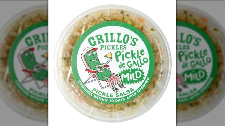 Container of Grillo's Pickles