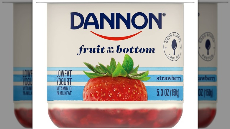 dannon strawberry yogurt cup