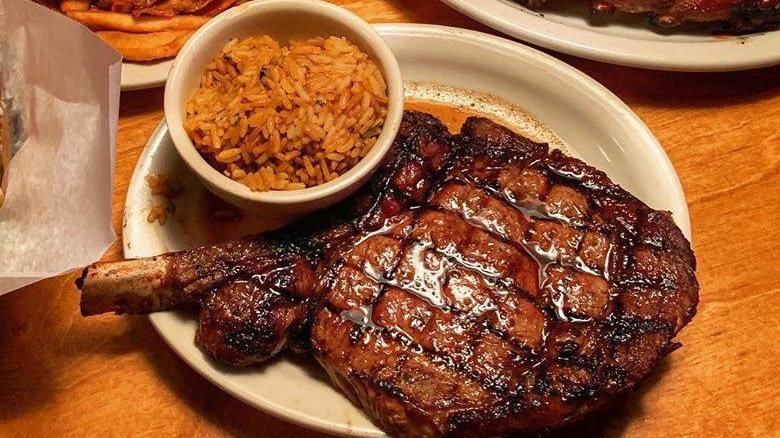 Ribeye steak on a plate