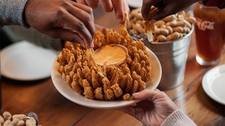 Blooming onion with dip