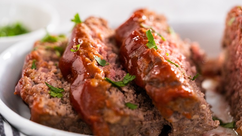 Traditional American meatloaf