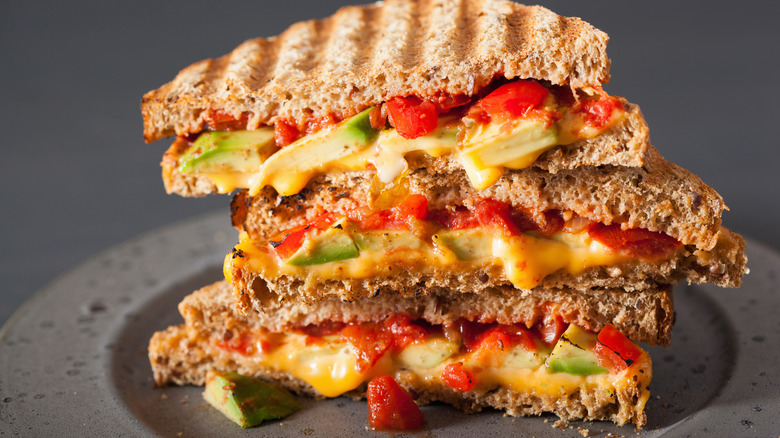 Grilled cheese and veggies