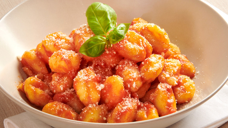 Gnocchi and red sauce