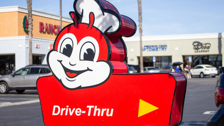 Jollibee drive-thru sign