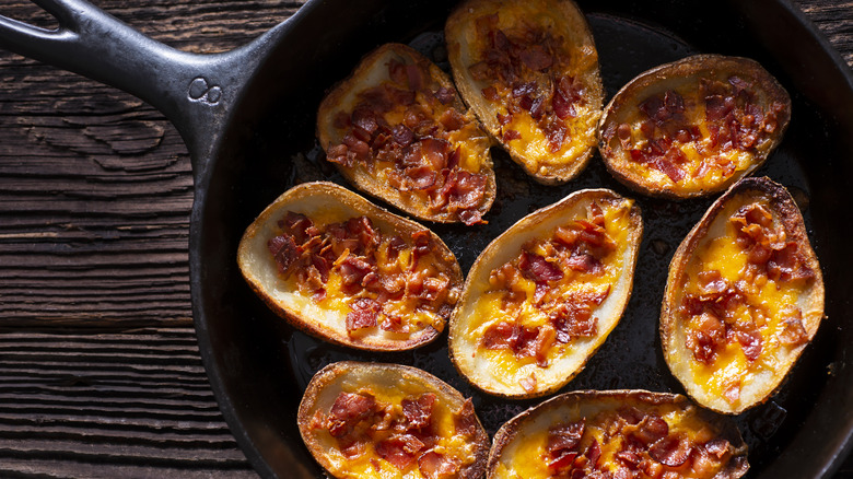 potato skins in cast iron