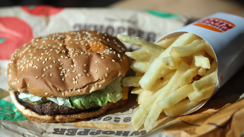 Burger King Whopper and fries