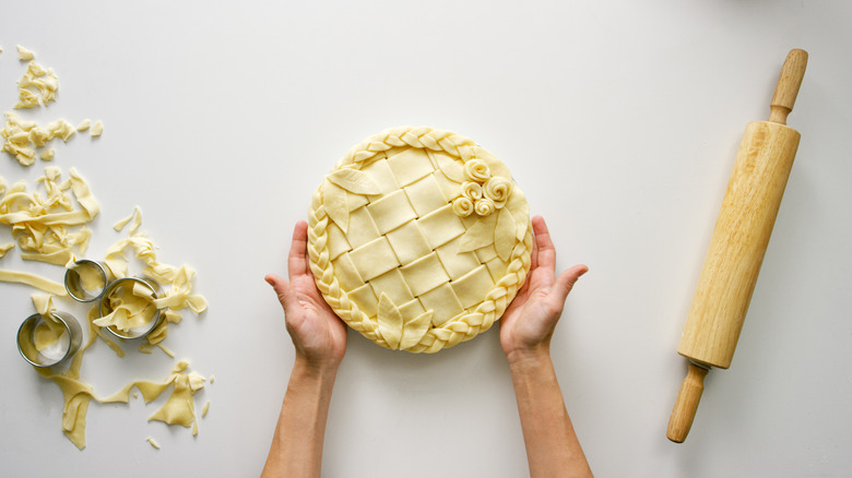 Decorative pie crust and bakers' tools