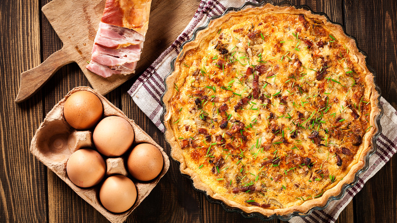 quiche Lorraine with bacon