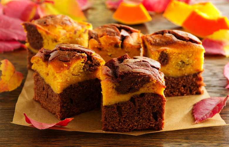 Pumpkin Brownies with Pumpkin Pie Frosting