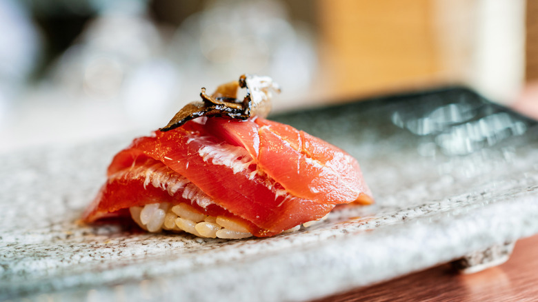 Sushi on a plate